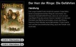 Herr der Ringe im iTunes Store ausleihen