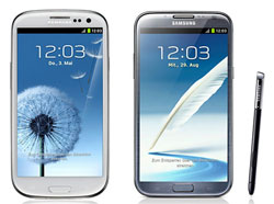 © 1995-2012 SAMSUNG Samsung Galaxy S3 und Note 2